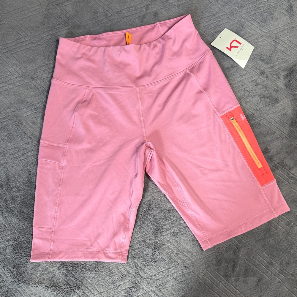 NWT Kari Traa Ane High Waist Shorts Pink Hiking Biking Medium